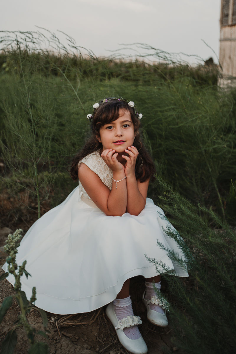 Fotógrafo infantil en el campo, secaderos de la vega de Granada